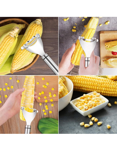 Pelador de Maíz COMNICO Acero Inoxidable Ergonómico 1 Pieza