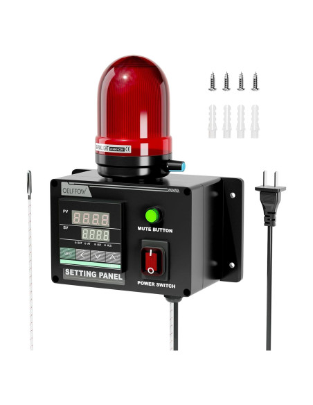 Alarma de Temperatura 250V Minyu LBT-080-BJ-03, 105dB