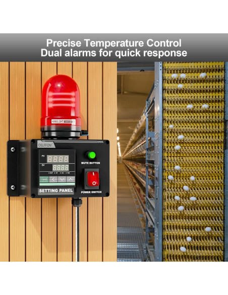 Alarma de Temperatura 250V Minyu LBT-080-BJ-03, 105dB