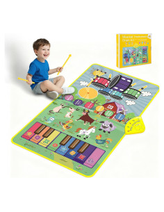 Alfombra Musical Interactiva Yiqu con Batería y Sonidos de Animales