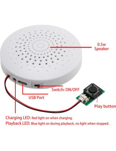 Módulo de Sonido USB JRGKJCP 8MB Grabación Portátil 2