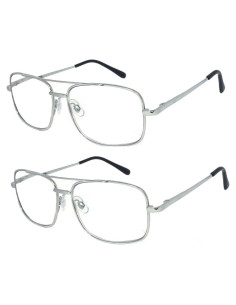 Gafas de Lectura Progresivas V.W.E. Metal Aviador 2 Pares 2.50