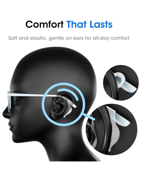 20 Pares de Ganchos de Silicona Antideslizantes Howdonsi