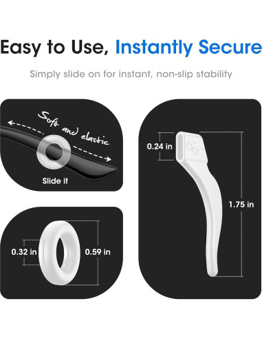 20 Pares de Ganchos de Silicona Antideslizantes Howdonsi