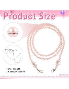 Cadena de Gafas de Perlas Larrel 2PCS - 74cm Ajustable 2