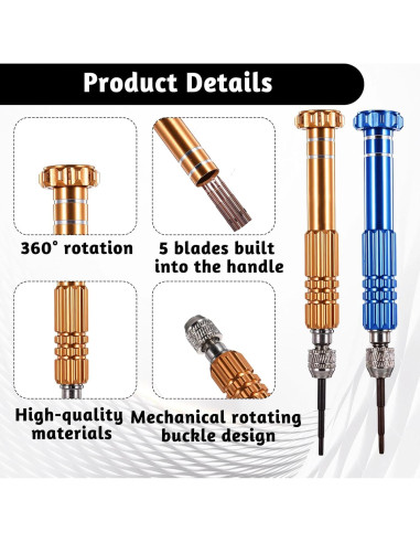Kit de Destornilladores para Gafas JIYIN 13 en 1 - Reparación