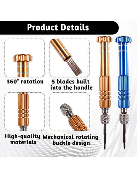 Kit de Destornilladores para Gafas JIYIN 13 en 1 - Reparación