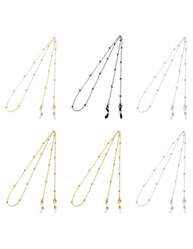 Cadena de Cuello para Gafas 6 Piezas Elegante con Perlas