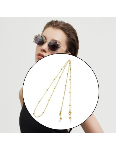 Cadena de Cuello para Gafas 6 Piezas Elegante con Perlas