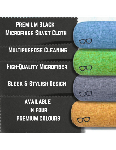 Estuche Duro para Gafas Denim - Protector Compacto Unisex