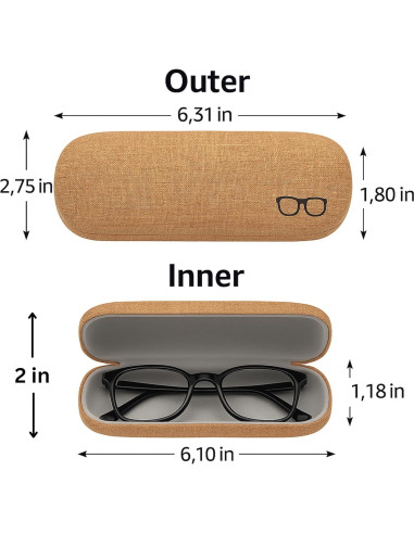 Estuche Duro para Gafas Denim - Protector Compacto Unisex