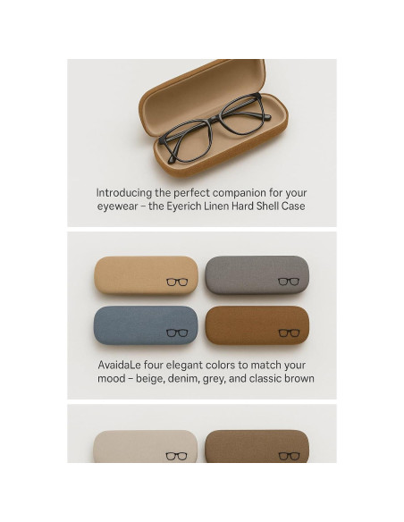 Estuche Duro para Gafas Denim - Protector Compacto Unisex