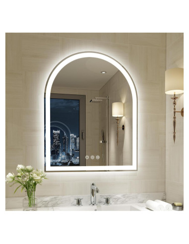 Espejo LED Arqueado BesMirror 61x76 cm Sin Marco Regulable