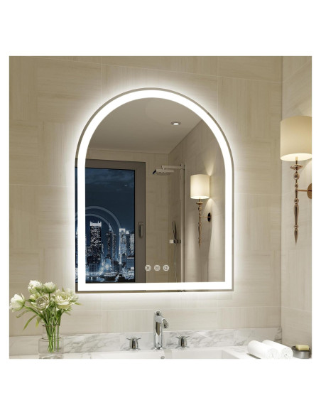 Espejo LED Arqueado BesMirror 61x76 cm Sin Marco Regulable