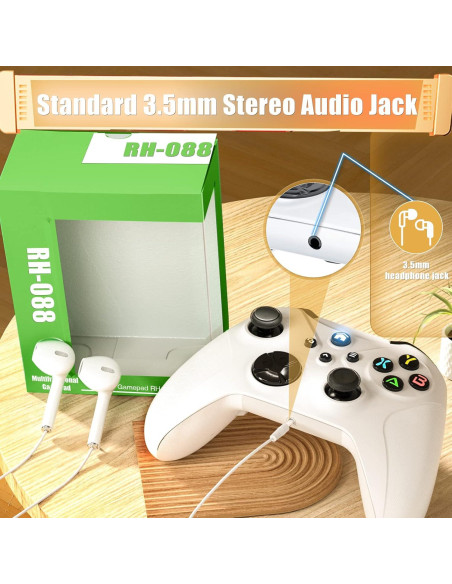 Controlador Inalámbrico Dinosoo para Xbox One/Series X/S - Bluetooth, Doble Vibración, Turbo