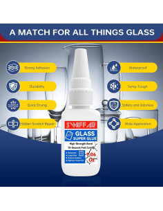 Pegamento para Vidrio SWIFFAR 39g Transparente Secado Rápido 2