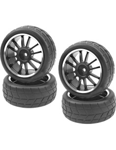 Neumáticos de Caucho y Llantas de Metal HIRCQOO 1/10 12mm 2