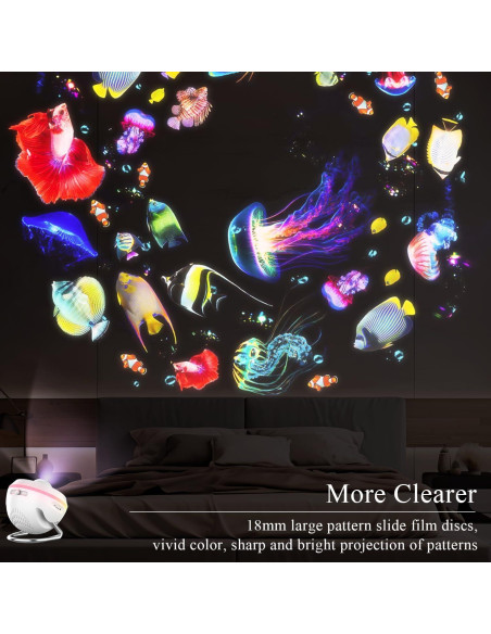 Proyector de Estrellas SOMKTN 4K HD con 13 Discos y Temporizador