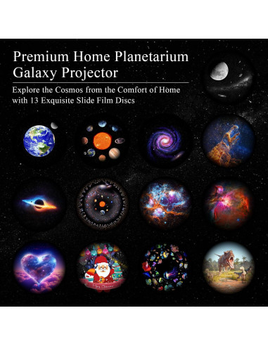 Proyector de Estrellas SOMKTN 4K HD con 13 Discos y Temporizador