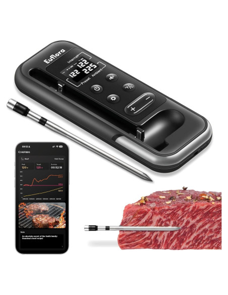Termómetro de Carne Inalámbrico Euflora EU-TM11 Bluetooth 243m