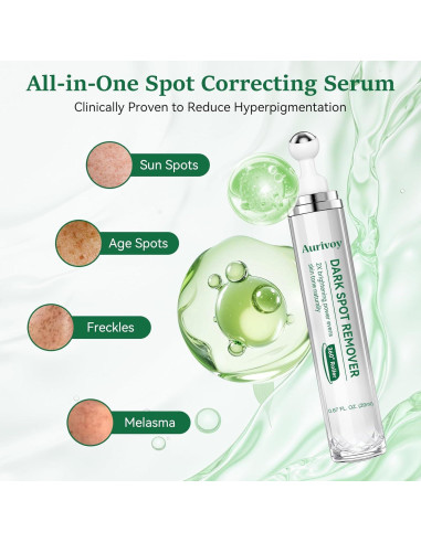 Removedor de Manchas Oscuras Aurivoy 19.8 ml con Rodillo 360