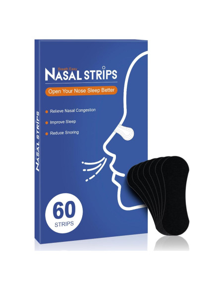 60 Tiras Nasales Hantskop para Ronquidos - Alivio Nocturno