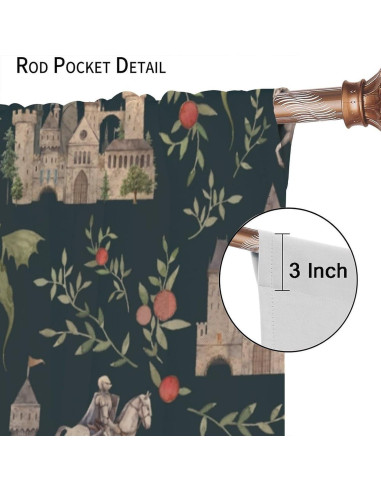 Cortinas Opacas PHTAYOT 42x84 cm Juego de 2 Paneles Floral