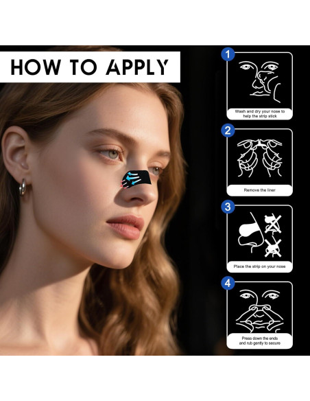 60 Tiras Nasales Hantskop para Ronquidos - Alivio Nocturno