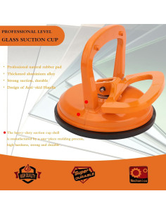 Elevador de Ventosas de Vidrio Aluminio 2Pack 50kg Naranja 2