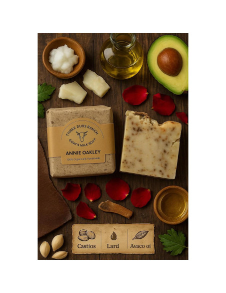 Jabón de Leche de Cabra Natural Three Dubs Ranch 3 Piezas