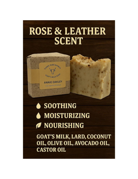 Jabón de Leche de Cabra Natural Three Dubs Ranch 3 Piezas