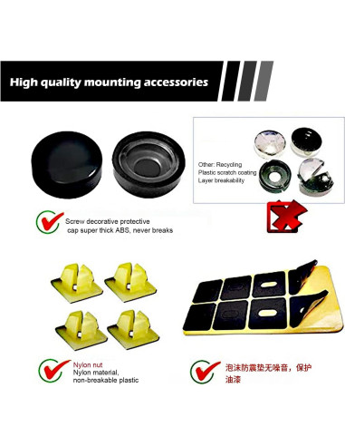 Juego de Tornillos Antirrobo GKmow para Placas de Matrícula - 4 Piezas