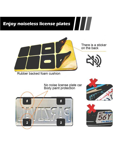 Juego de Tornillos Antirrobo GKmow para Placas de Matrícula - 4 Piezas