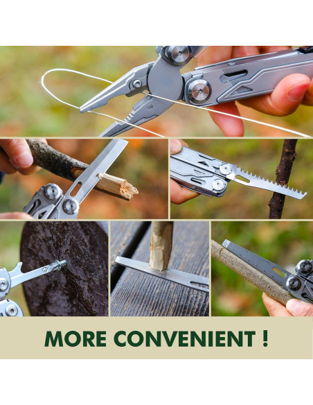 Multiherramienta 27 en 1 TaichungMan, acero inoxidable, 396 g