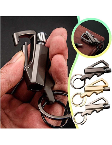 Encendedor de Llaveros Sunerme PML01 con Abrebotellas Negro