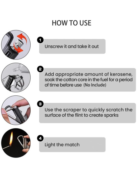 Encendedor de Llaveros Sunerme PML01 con Abrebotellas Negro