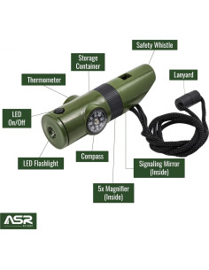 Silbato de Supervivencia ASR Outdoor 7 en 1 para Niños 2