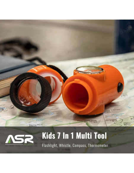 Silbato de Supervivencia ASR Outdoor 7 en 1 para Niños