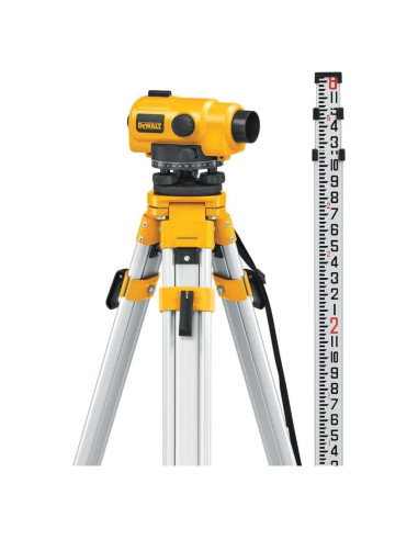 Nivel Óptico Automático DEWALT DW096PK 26X con Trípode y Varilla
