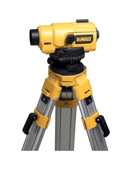 Nivel Óptico Automático DEWALT DW096PK 26X con Trípode y Varilla