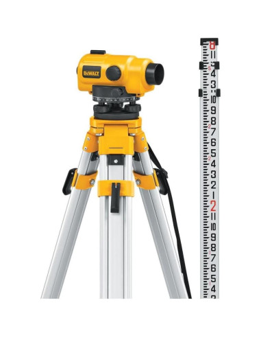 Nivel Óptico Automático DEWALT DW096PK 26X con Trípode y Varilla