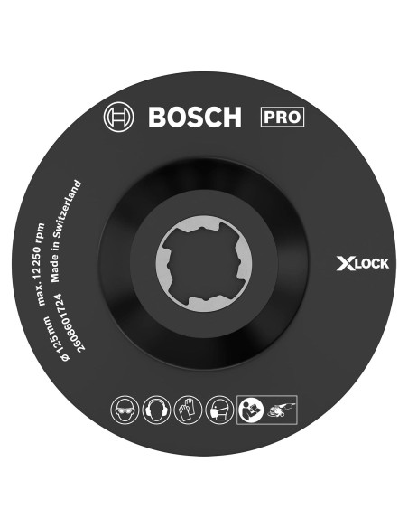 Plato de Respaldo Bosch Professional X-LOCK 125 mm con Posicionador