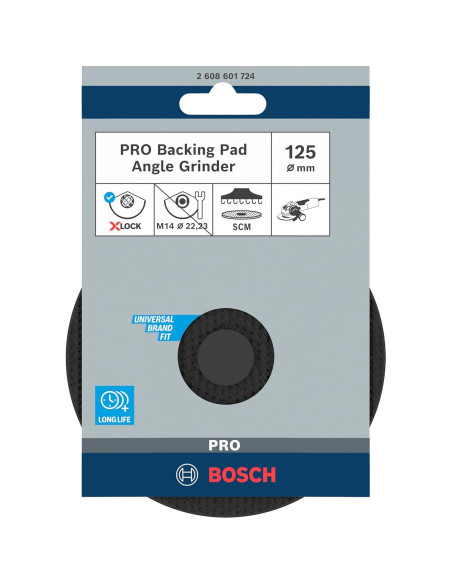 Plato de Respaldo Bosch Professional X-LOCK 125 mm con Posicionador