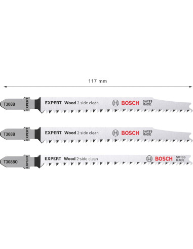 Set de Hojas de Sierra de Calar Bosch Expert 2-Lados Limpios