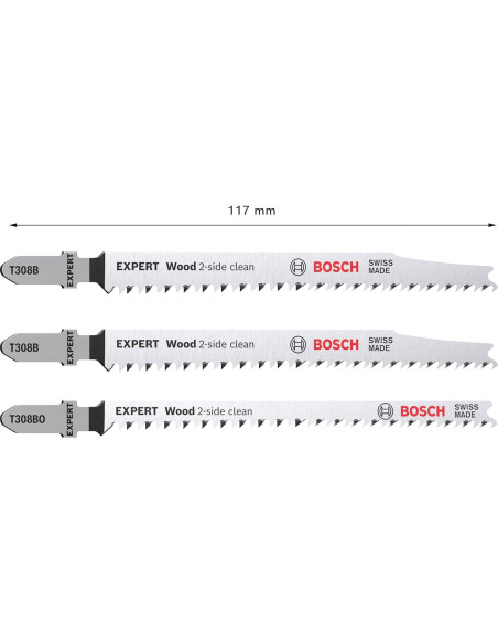 Set de Hojas de Sierra de Calar Bosch Expert 2-Lados Limpios