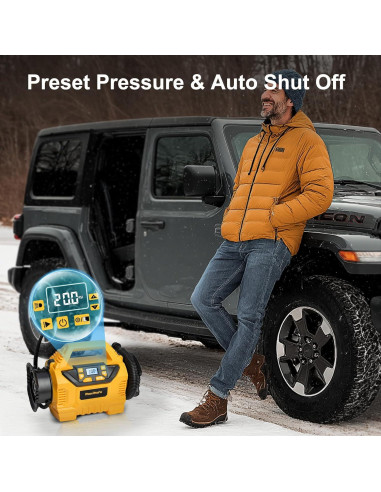 Inflador Portátil MaxMore 160 PSI Inalámbrico 20V
