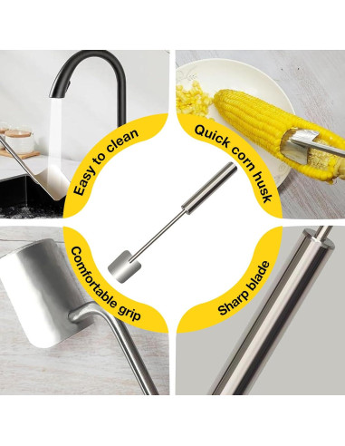 Pelador de Maíz Eptchn Acero Inoxidable 2 Piezas 181g