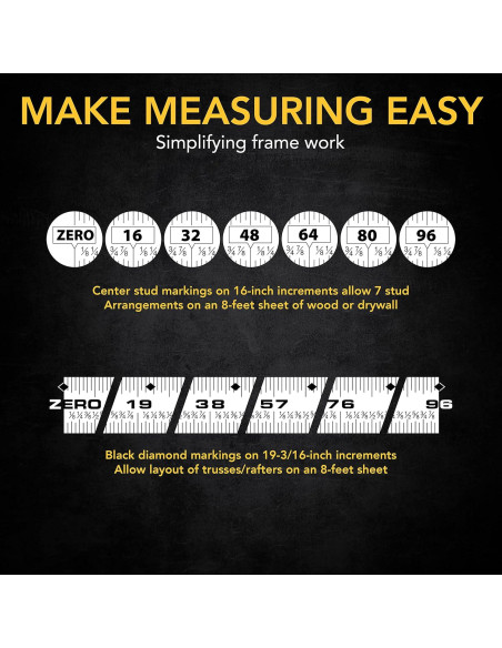 Cinta Métrica LEXIVON 25ft/7.5m Doble Cara AutoLock