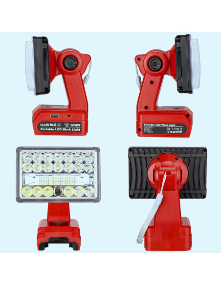 Luz de Trabajo LED Inalámbrica GRVODFRTA 28W 2000LM 18V