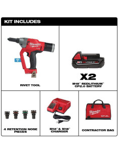 Herramienta de Remaches Inalámbrica Milwaukee M18 18V 2